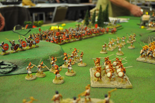 The Romans face off against their enemy