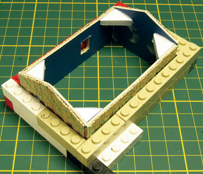 A Lego Block Jig Holding The Wall Together As The Glue Dries A Lego Block Jig Holding The Wall Together As The Glue Dries