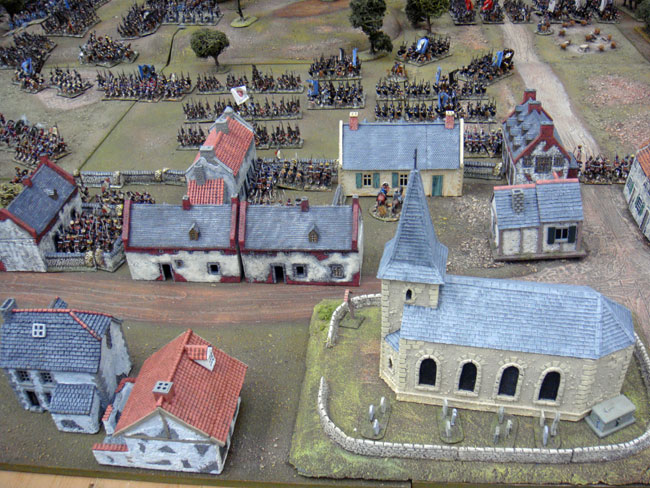 Hoards of Prussian infantry advance on Plancenoit