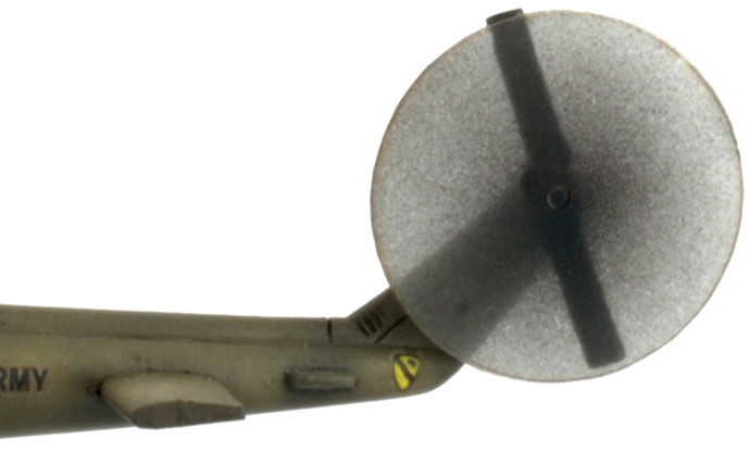 Option 1's tail rotor attached to the tail section.