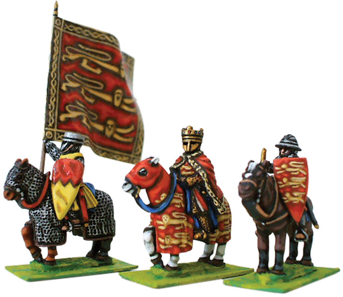 Mounted King with Standard Bearer and Trumpeter 1195-1230