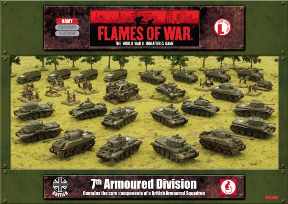 Flames of War Battlefront British 7th Armored Division Token Set FOW TK013 New 