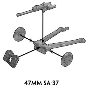 Assembly instructions of the 47mm SA-37 gun
