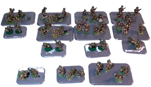 Miniatures arranged