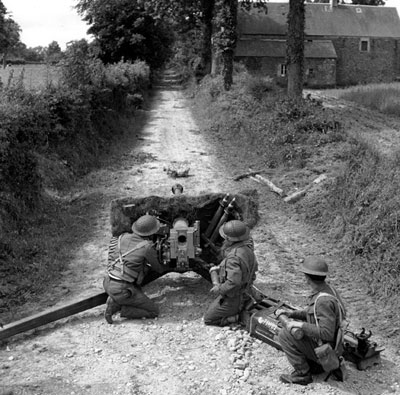 Mk IV 6pdr in action in France 1944