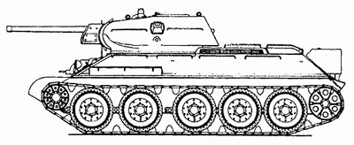 T-34 obr 1941 (Late) (note the armoured Hull MG mount)