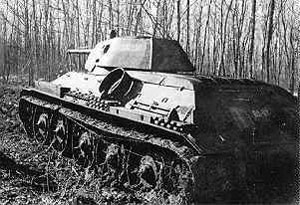 STZ T-34 obr 1941 showing the large plate at the rear of the turret