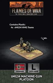 Plastic 4 teams - Battlefront Miniatures MG34 Machine-gun Platoon 