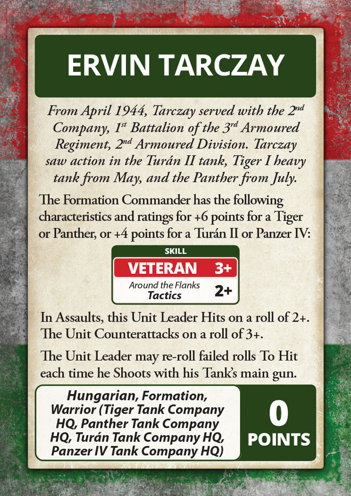 Bagration: Hungarian Command Cards (FW269HC)