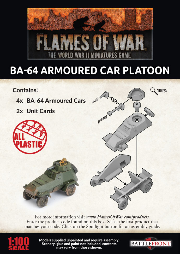 BA-64 Armoured Car Platoon (Plastic) (SBX76)
