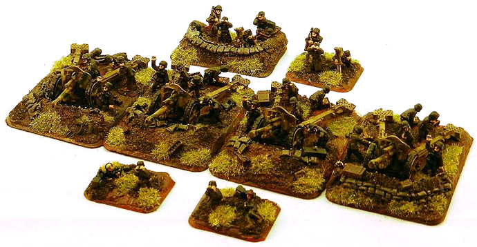 Dave's completed artillery battery