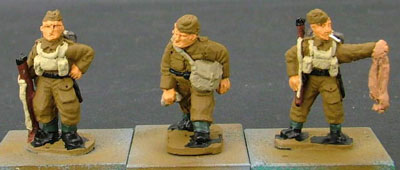 Fraser, Godfrey and Walker in the early stages of painting.