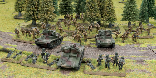 Polish tanks in action