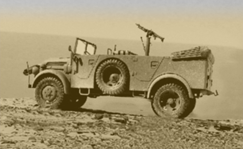 Brandenburger vehicle in the desert
