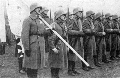 Hungarian troops on parade