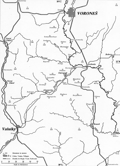 The 2nd Army’s area of operations, 1942