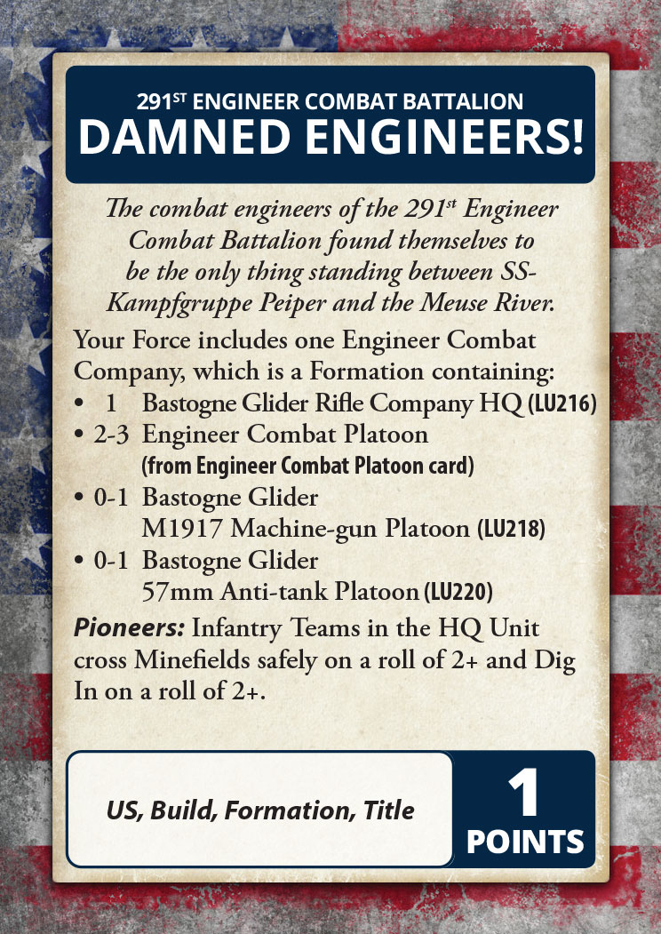 Bulge: American Command Cards (FW270C)