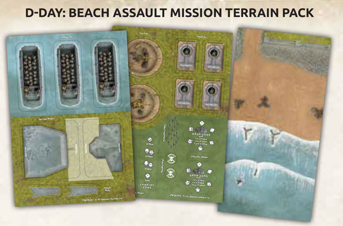 Flames of War Late War D-Day Beach Assault Mission Terrain Pack FW262A 