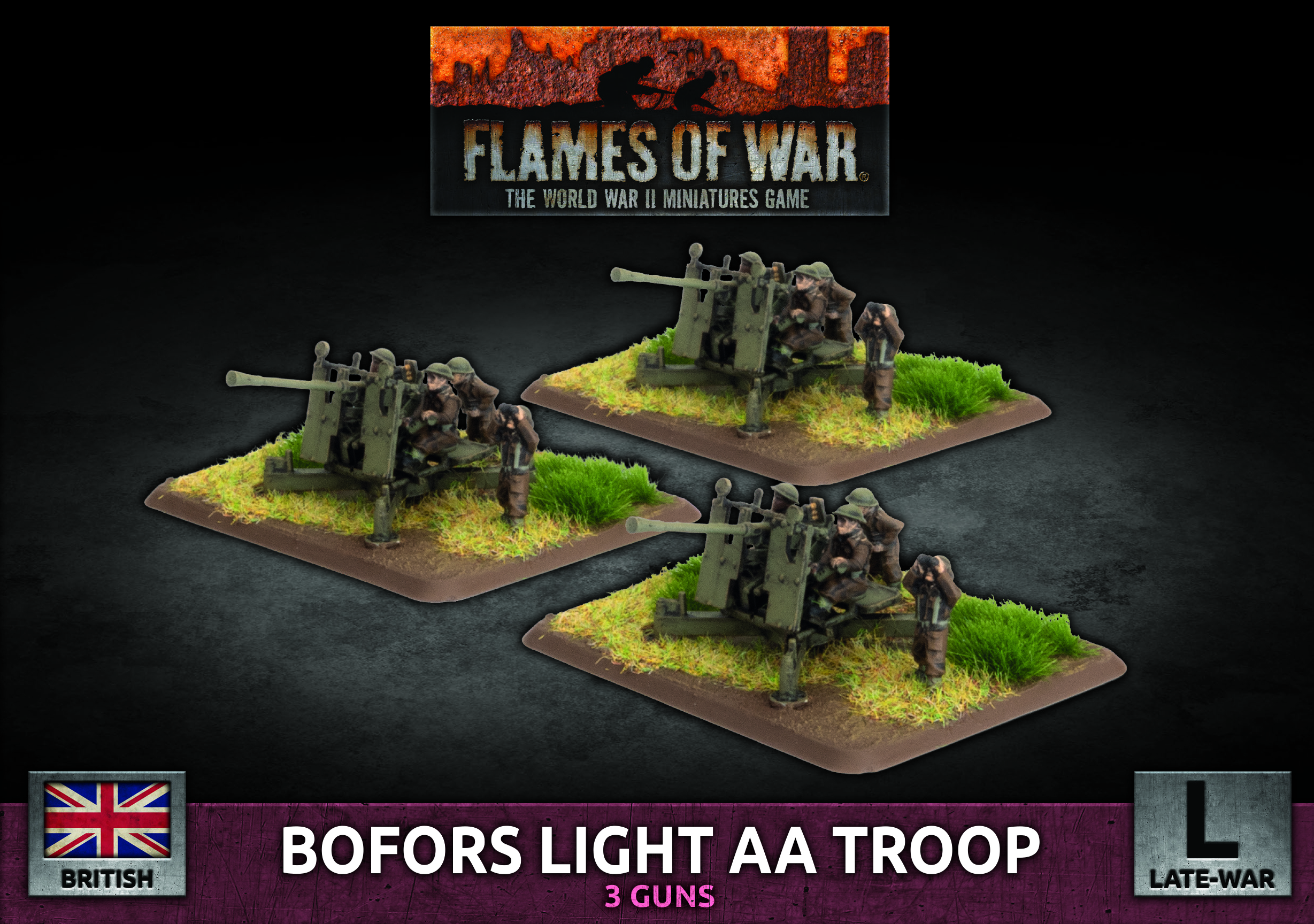 Bofors Light AA Troop (Plastic) (BBX65)
