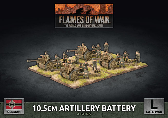 Flames of War MIB 10.5 cm Artillery Battery OVP