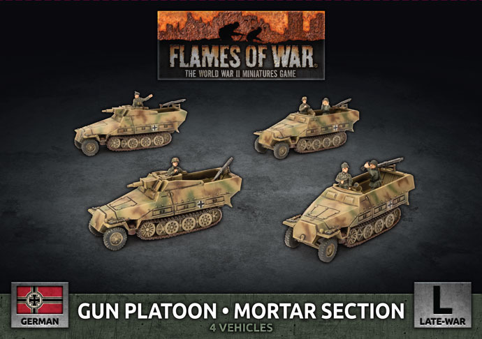 Plastic GE760-8cm Mortar Platoon Flames of War - 1:100 