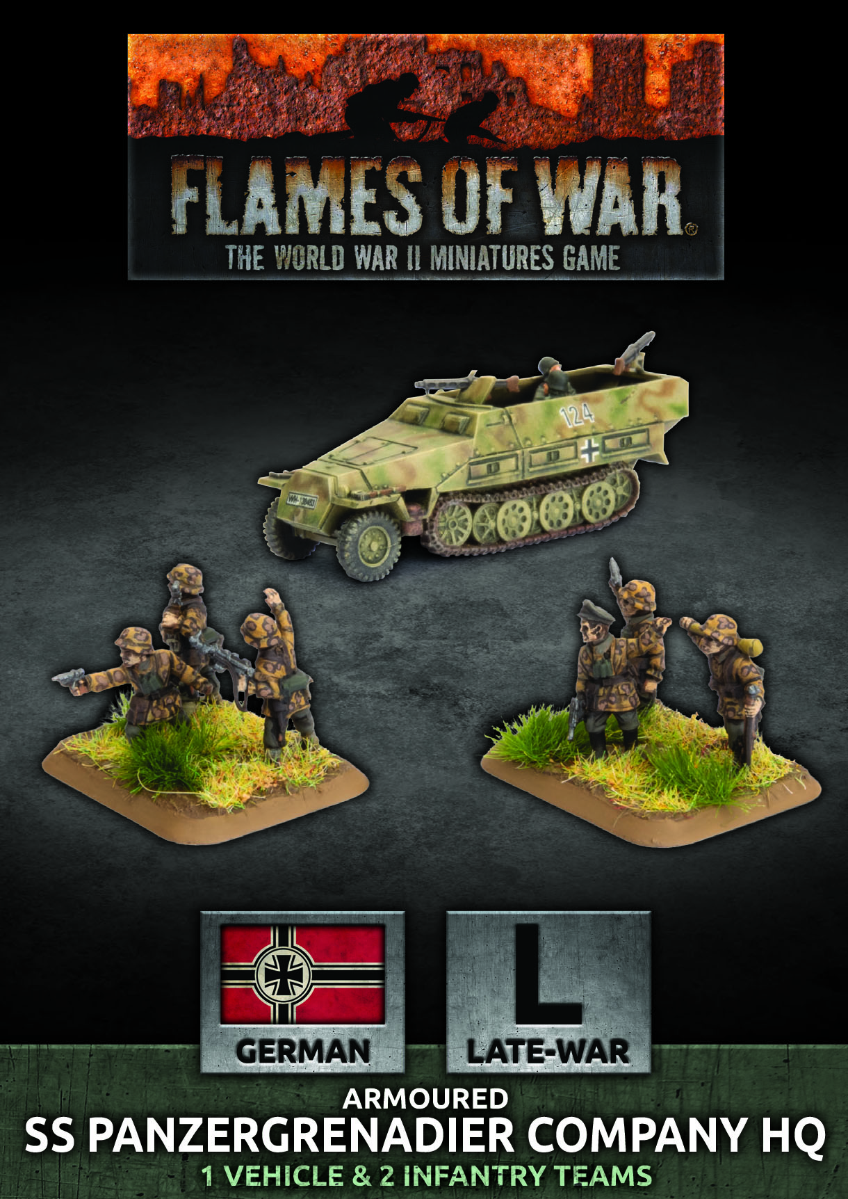 Armoured SS Panzergrenadier Company HQ (Plastic) (GBX138)