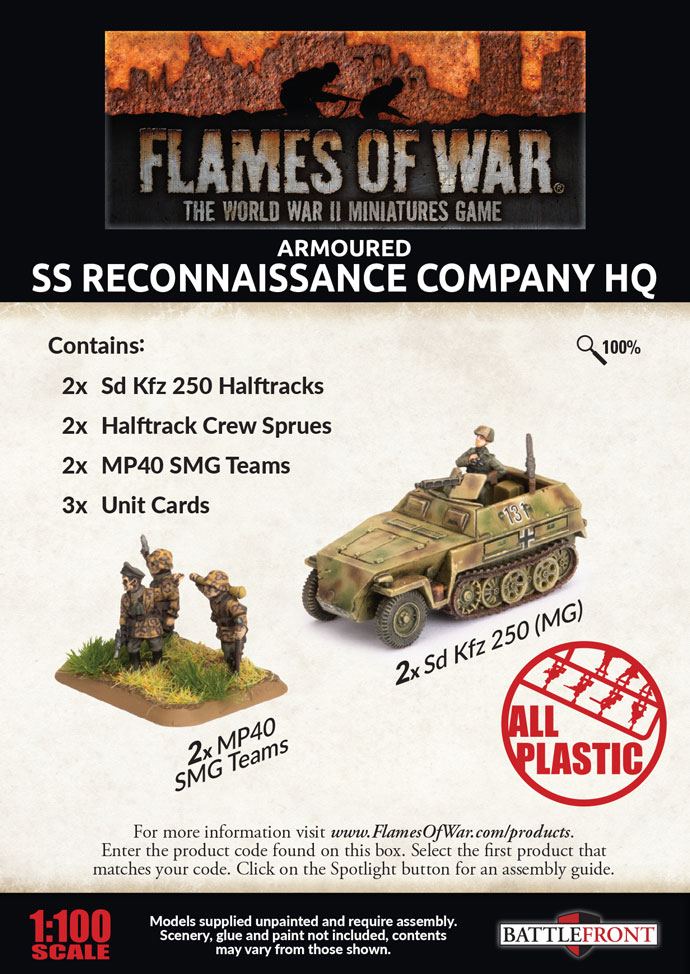 Armoured SS Reconnaissance Company HQ (Plastic) (GBX153)