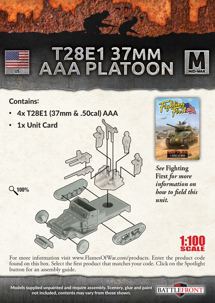T28E1 (37mm & .50cal) AAA (SP) Platoon (UBX61)