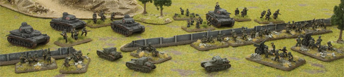 German armour tries to break the Greek defensive line