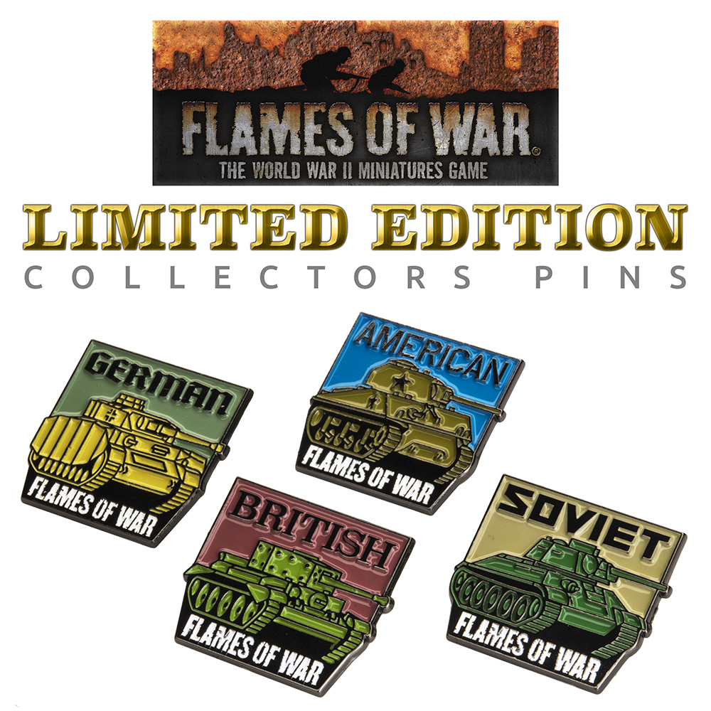 Flames Of War "Big Four" Limited Edition Collectors Pins
