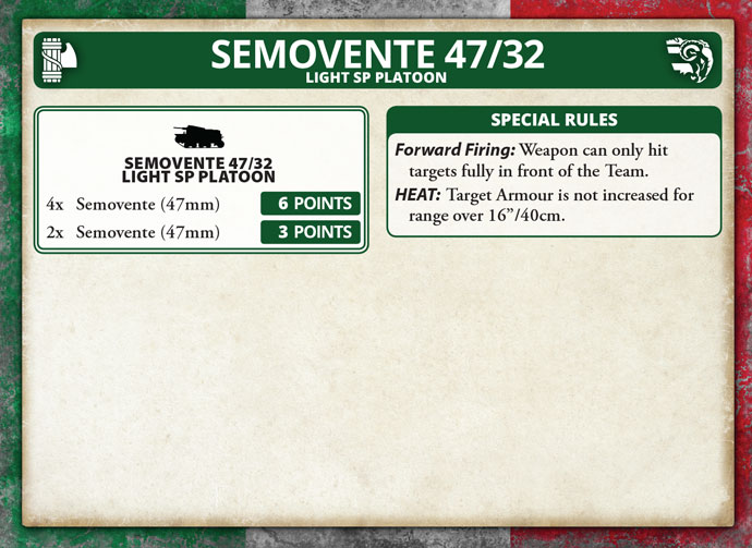 Semovente 47/32 –  Light Self Propelled Platoon