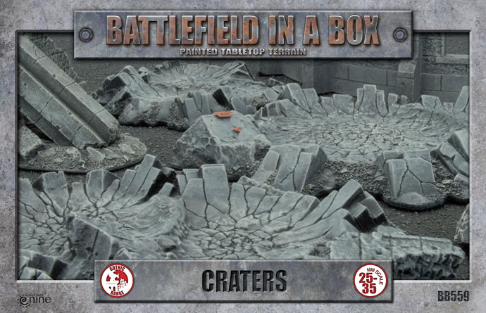 Flames of War BB144 BATTLEFIELD IN A BOX Entièrement neuf dans sa boîte Cratères 