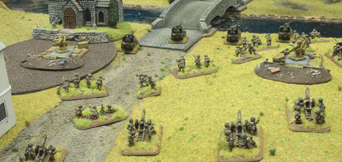 Airborne artillery position