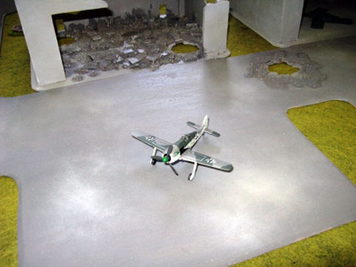 Close up of airfield.