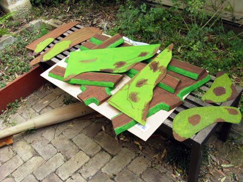 Tree templates ready for flocking.
