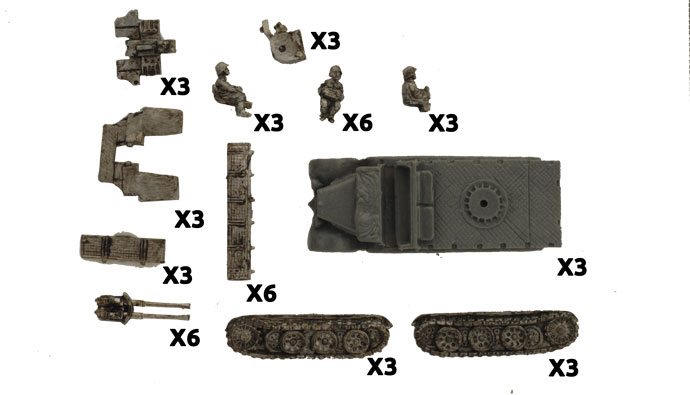 Sd Kfz 7/1 Quad AA Platoon (GBX134)