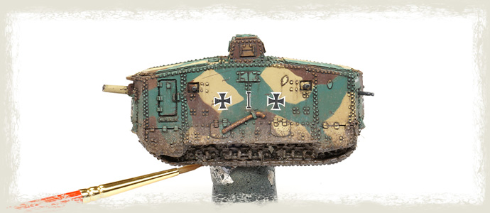 Painting the WWI German AV7 Tank: How To Create Realistic Mud Effects on Tanks