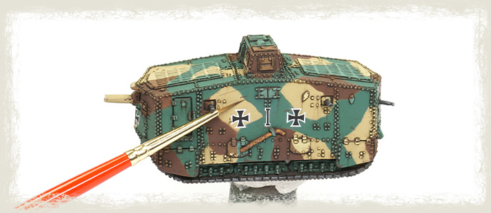 Painting the WWI German AV7 Tank: The Art of Enamel Washes