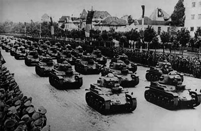Romanian tanks on parade