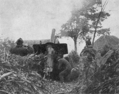 Romanian artillery in action