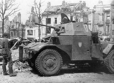 A French Panhard armoured car