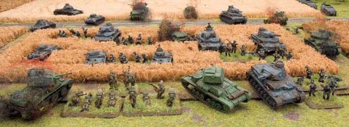 German forces roll the British