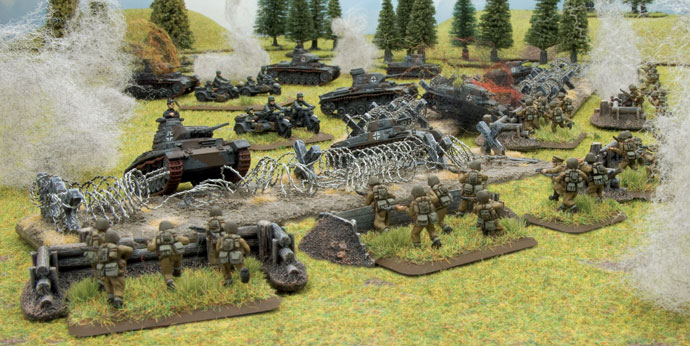 German Panzers assault a Polish position