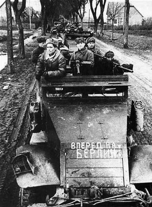 Soviet Motorised troops in M3 half-tracks