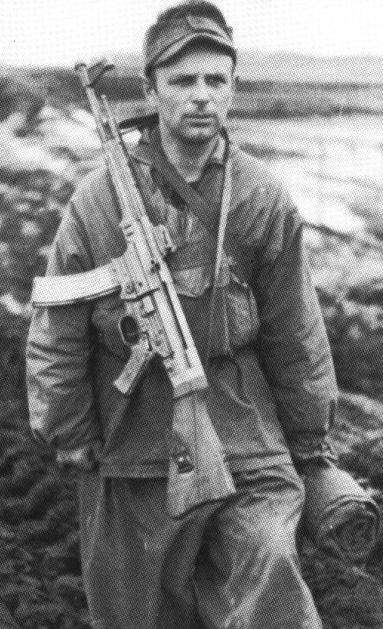 German soldier with an StG44 assault rifle