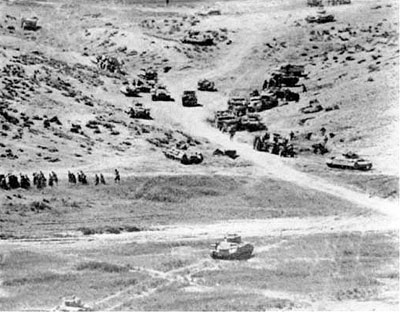3rd Royal Tank Regiment massing for the break-through
