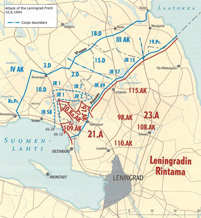 Leningrad Front Attack, Source: Sotatoimet p.222