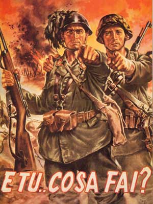 "And you... what are you doing?", Italian recruitment poster