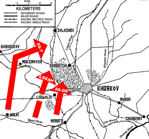 SS-Panzekorps’ approach to Kharkov