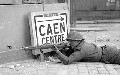 Canadian Rifleman in Caen